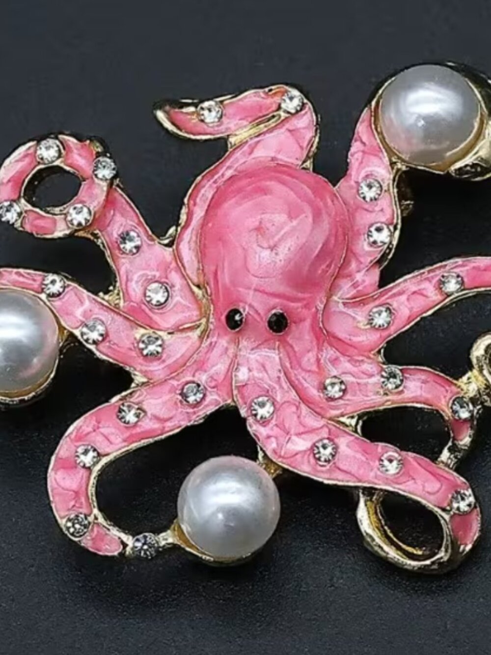 BOUTIQUE OCTOPUS WITH PEARLS BROOCH